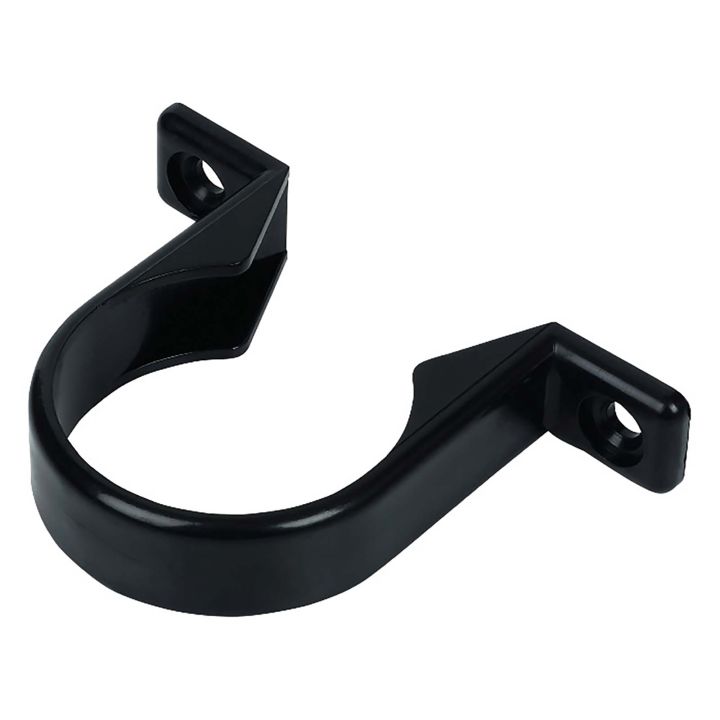 FloPlast 40mm Black Push Fit Pipe Clips Pack of 3