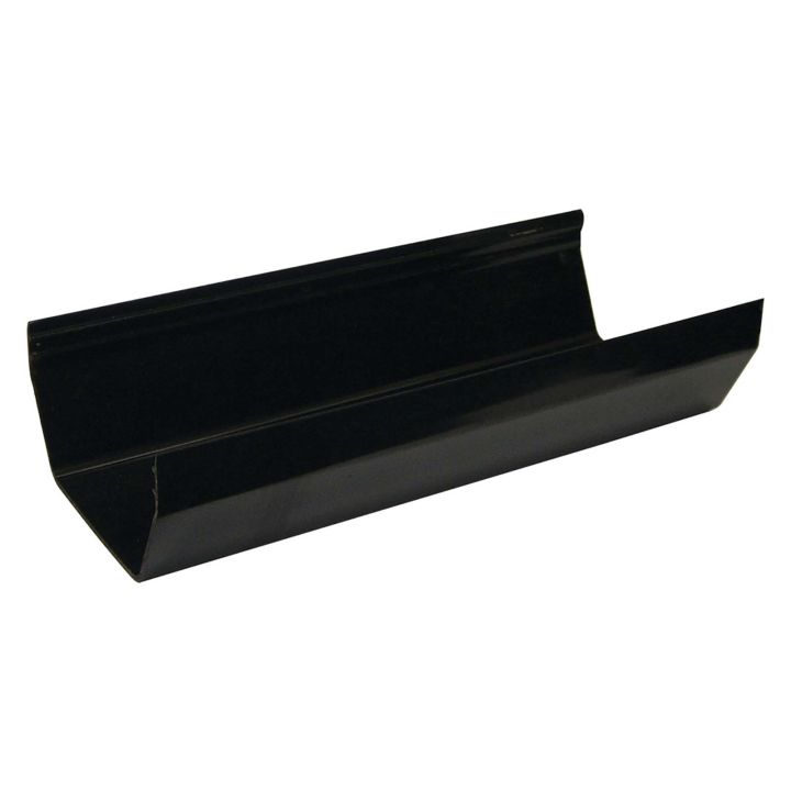 FloPlast Black Square Line Gutter 114mm x 2m