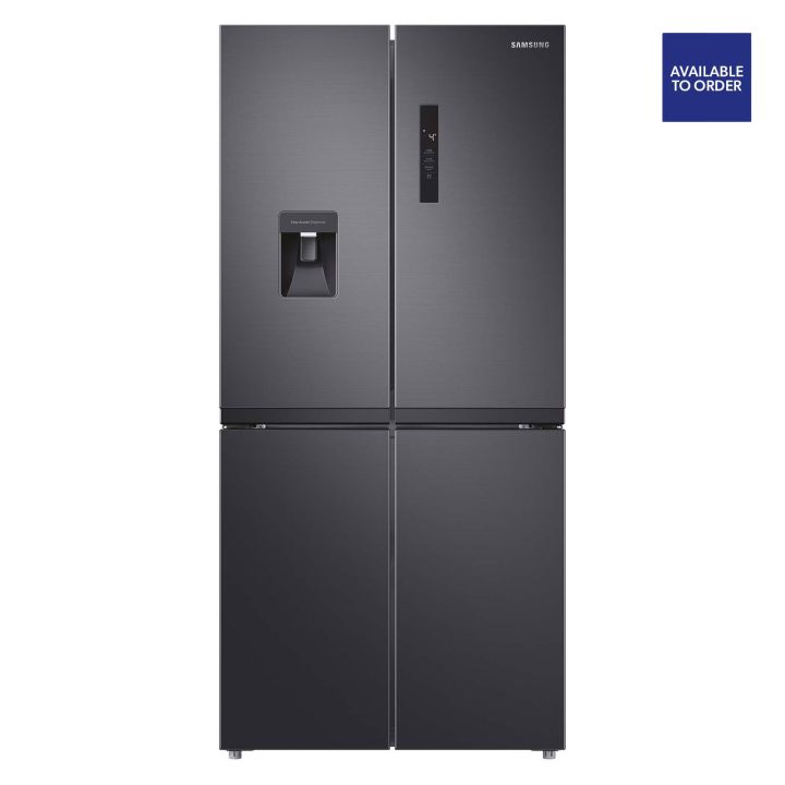Samsung American Fridge Freezer with Non-Plumbed Water Dispenser Matt Black RF48A401EM9
