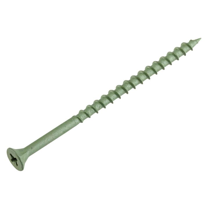 Unifix Green Decking Screws 4.2 x 75mm Pack of 100