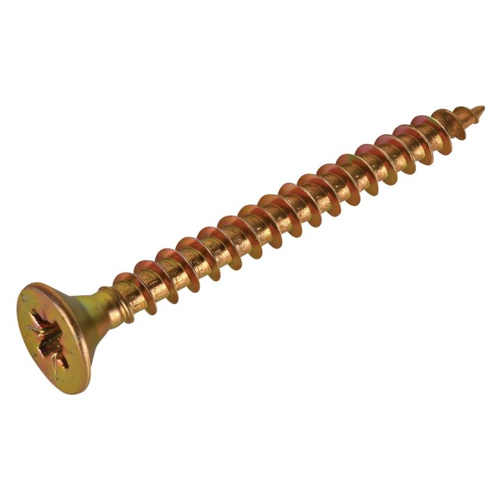 FIX-IT Single Thread Zinc & Yellow Woodscrews 5 x 50mm Pack of 200