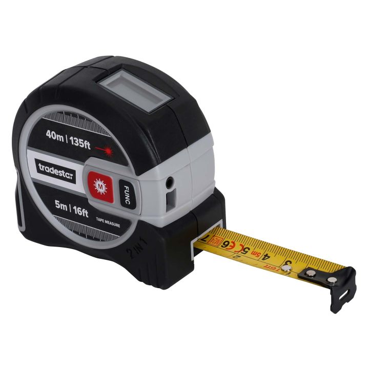 Tradestar 40m Laser Distance Measure & 5m Tape Measure