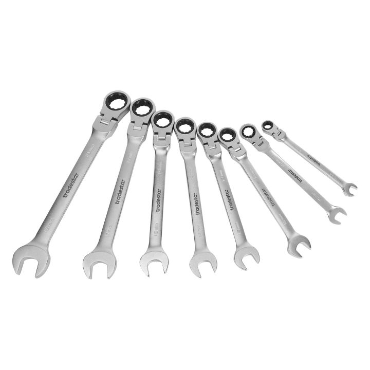 Tradestar 8 Piece Flexible Ratcheting Combination Wrench Set
