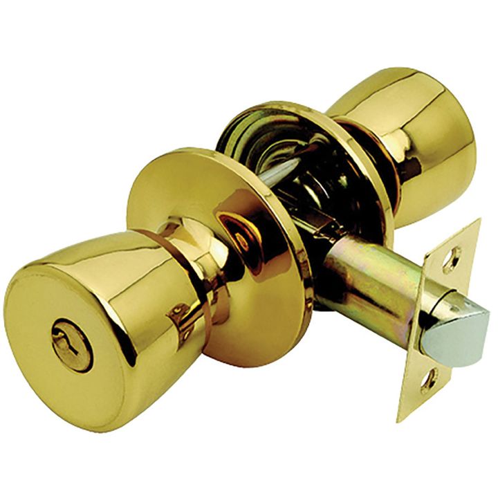 Guardian Entrance Knob Set Brass Plated