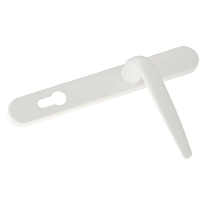 Yale Long Backplate Door Handle White