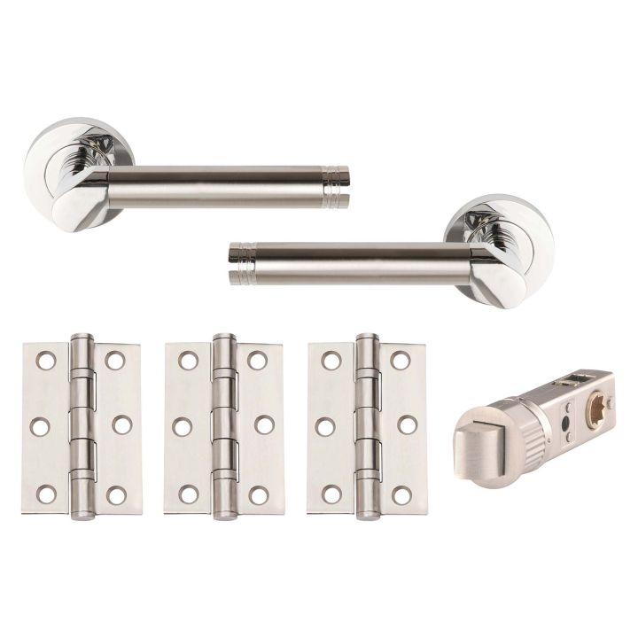 Callisto Smart Latch Door Pack  Polished / Satin Chrome