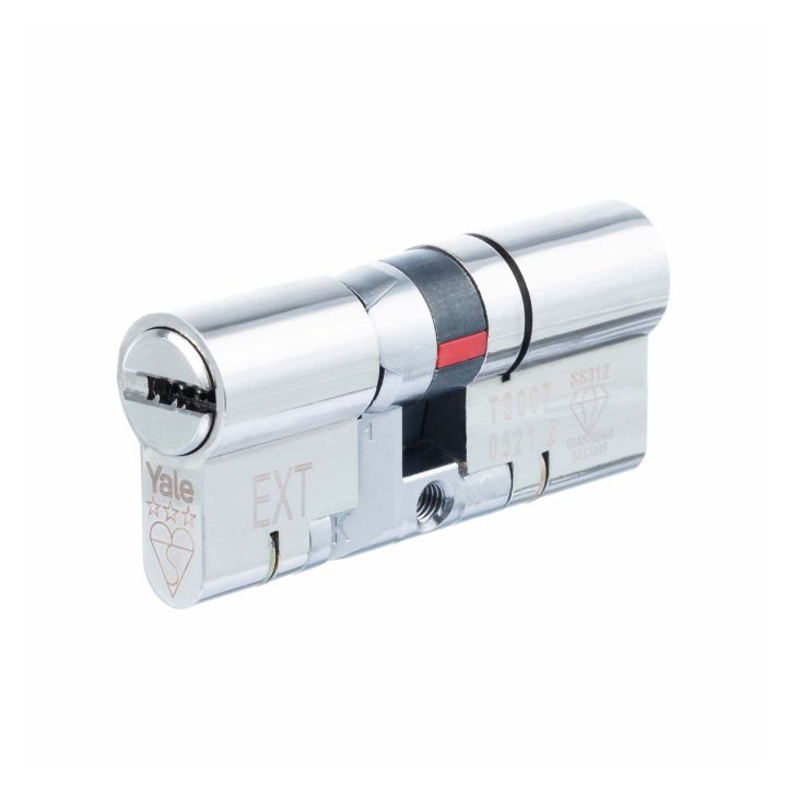 Yale Platinum 3 Star Euro Double Cylinder 45/35 80mm Nickel