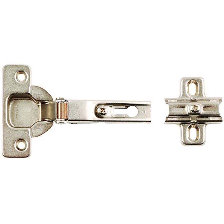Sprung 90° Cabinet Hinges Silver 35mm Pack 2