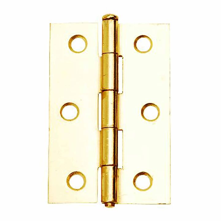 Loose Pin Butt Hinges Brass Plated 100mm Pack 2