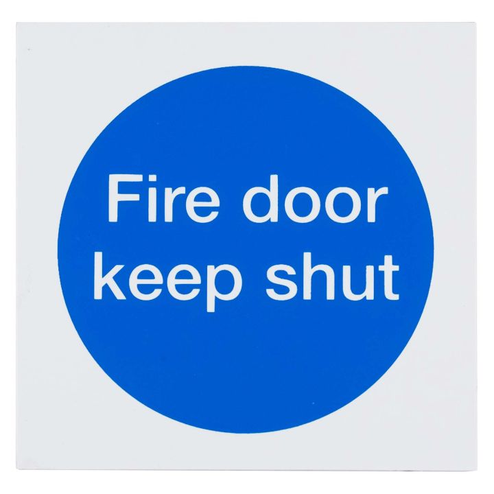 PVC Fire Door Keep Shut FDKS 70 x 70mm Pack 2