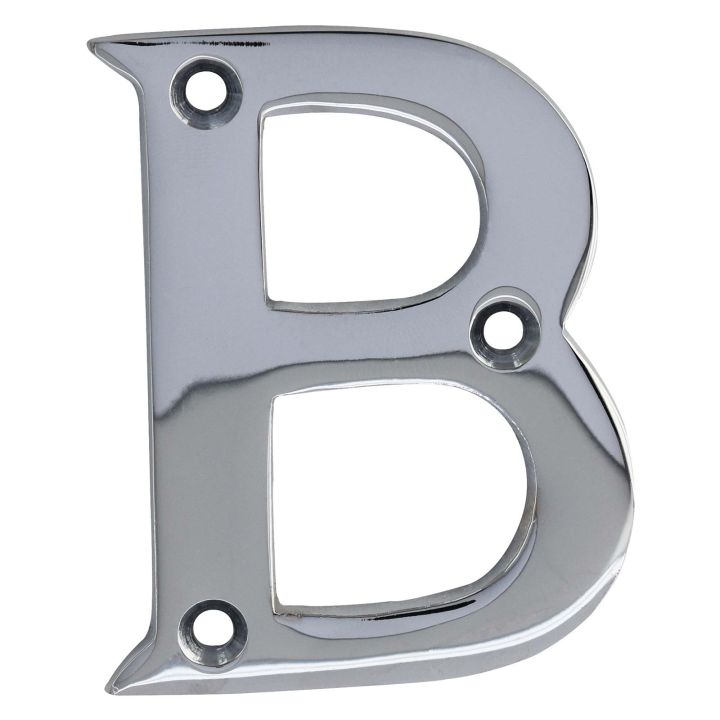 Letter B Polished Chrome 76mm