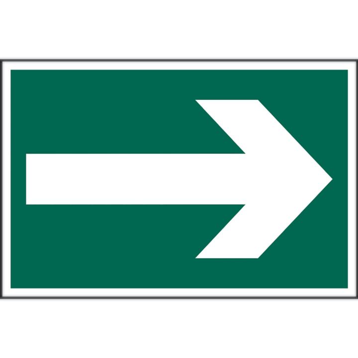 Green Arrow Sign 300 x 200mm Self Adhesive