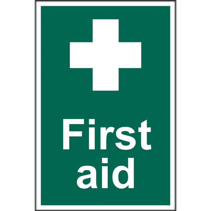 First Aid Sign 200 x 300mm Self Adhesive