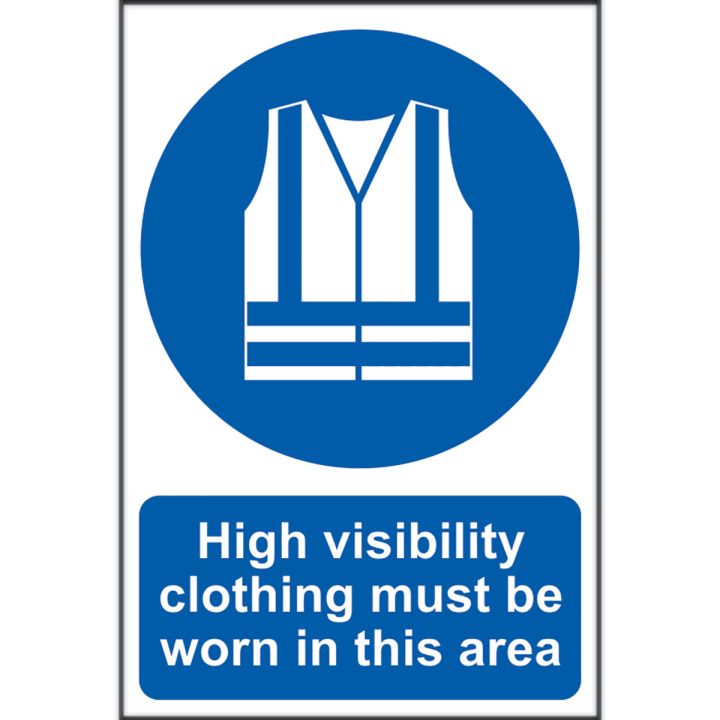 High Viz Clothing Sign 200 x 300mm Self Adhesive