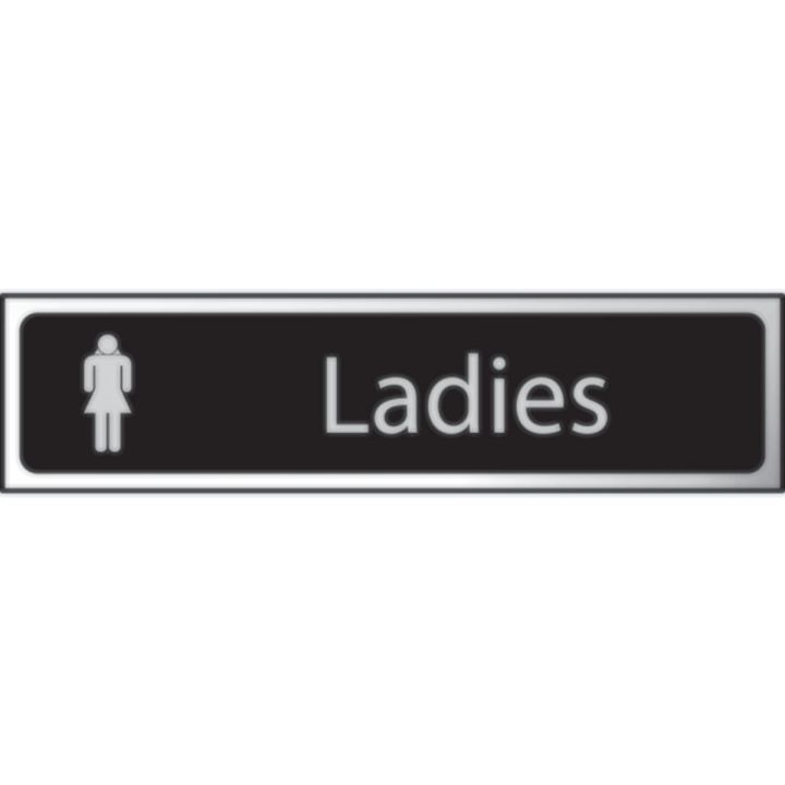 Ladies Sign 200 x 50mm Black