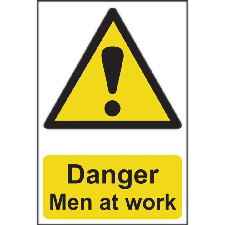 Danger Men at Work Sign 400 x 600mm