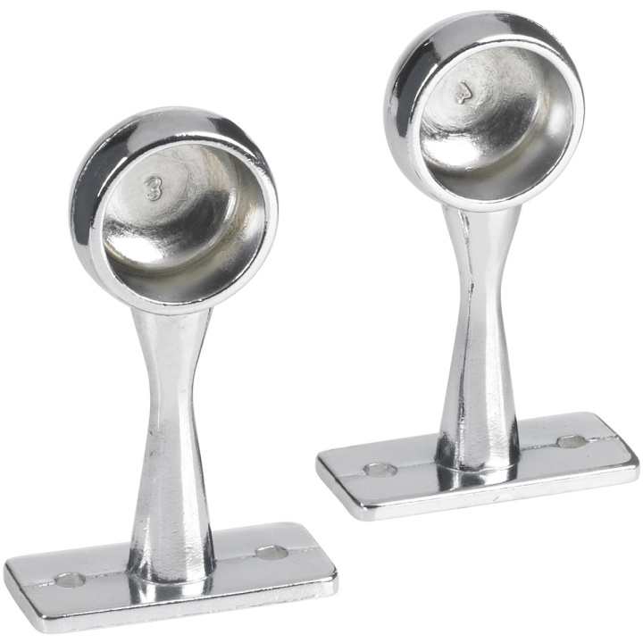 Chrome Colorail Standard End Bracket Pack 2