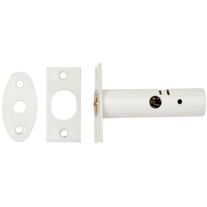 Security Door Bolt White Pack 2
