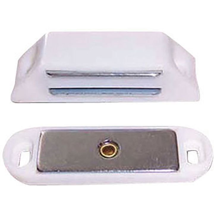 Magnetic Catch Double White Pack 8