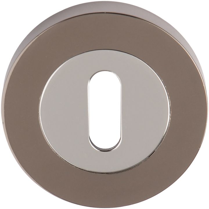 Keyhole Escutcheon Polished Chrome / Black Nickel