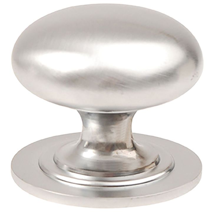 Victorian Cupboard Knob Satin Chrome Pack 2