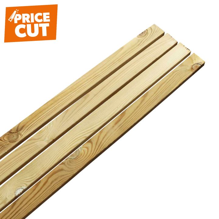 Treated Garden Screening Batten 25 x 50 x 4200mm (2" x 1") NOM PEFC/16-37-158