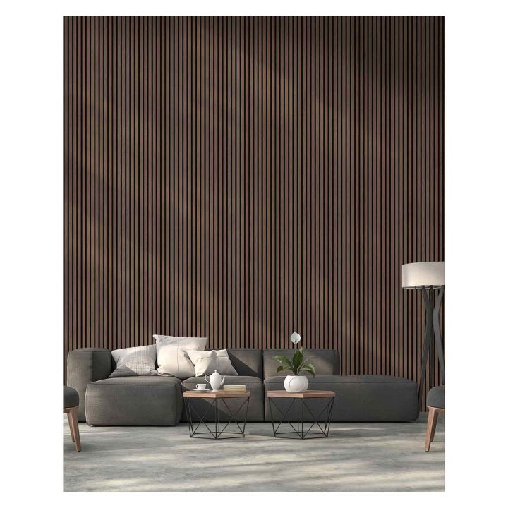 Premium Walnut Acoustic Panel 2440 x 605 x 22mm