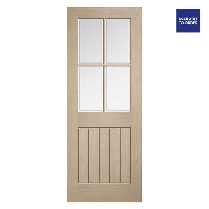 Mexicano Clear Glazed Pre-Finished Blonde Oak Door 1981 x 762mm