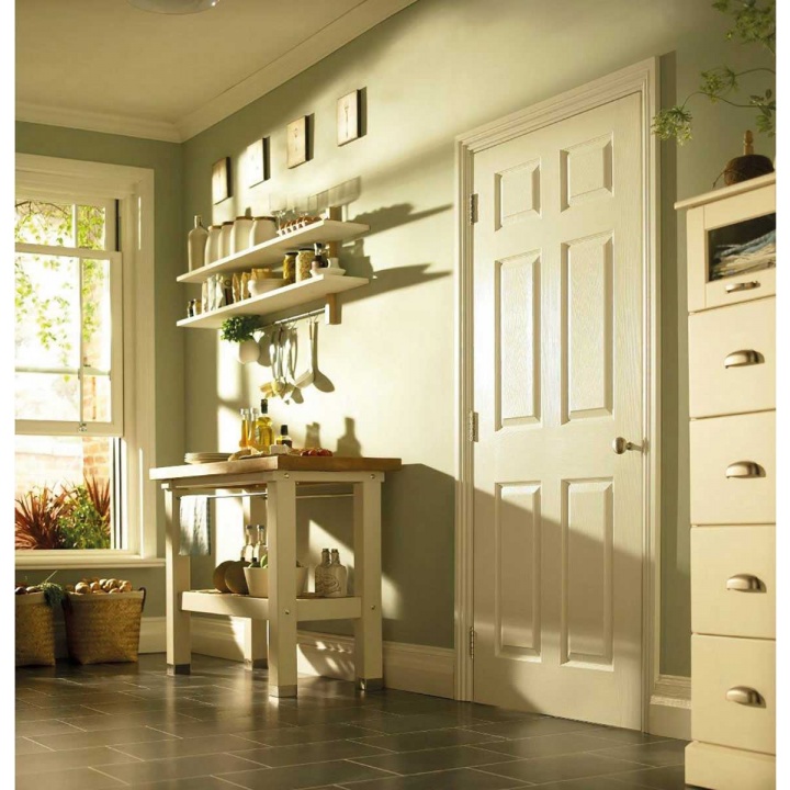 Internal 6 Panel Grained Firedoor FD30 1981 x 762mm (6'6" x 2'6")