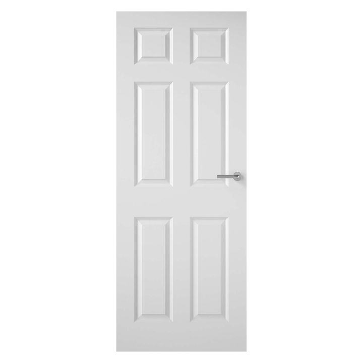 6 Panel Smooth Internal Fire Door FD30 1981 x 762 x 44mm (6'6" x 2'6")