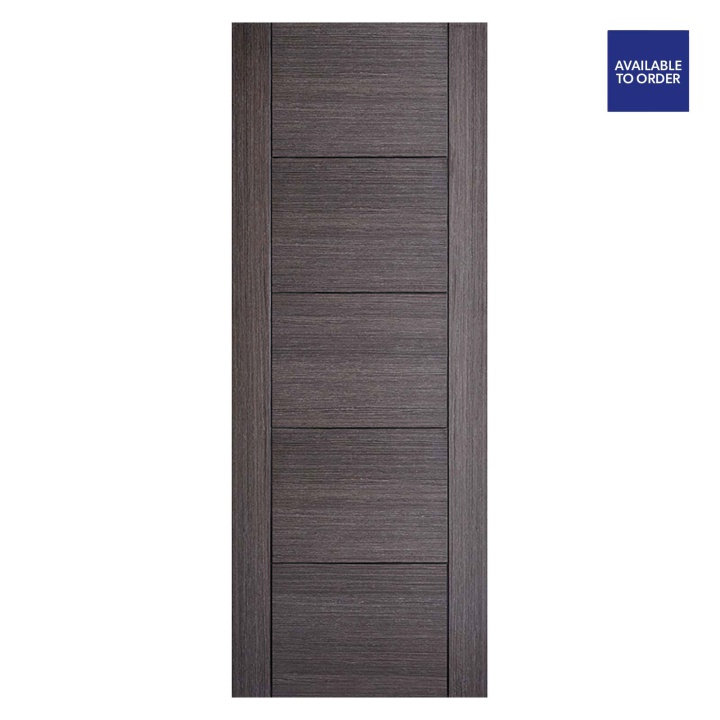 Vancouver 5 Panel Pre-Finished Ash Grey FD30 Fire Doors
