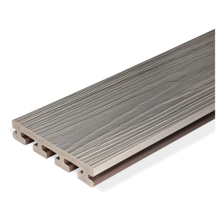 ISeries Composite 2 Sided Grooved Deck Board Pewter Selco Selco