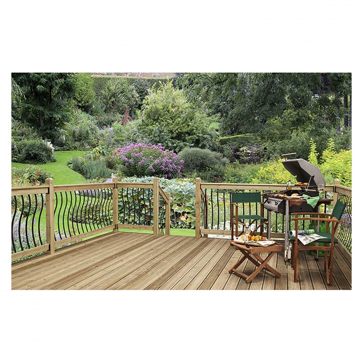 Black Metal Bow Decking Baluster Pk 5