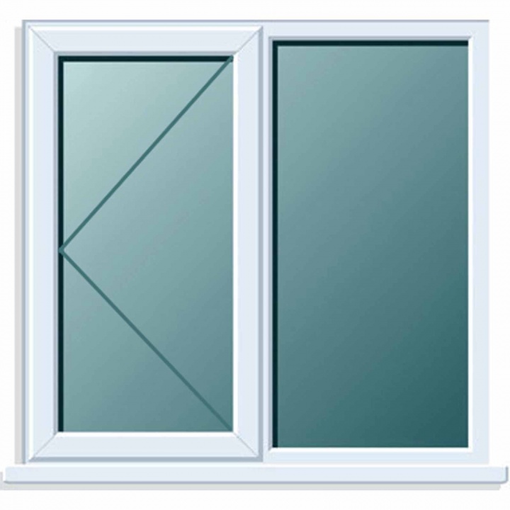 UPVC Window 1190x1190 2P LH Clear Glazed A Rated