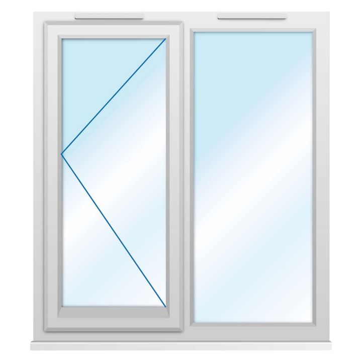 Smart Security Clear Glazed Left-Hung uPVC Window 1190 x 1190mm 