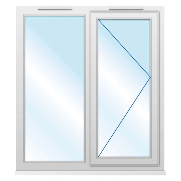 Smart Security Clear Glazed Right-Hung uPVC Window 1190 x 1190mm 