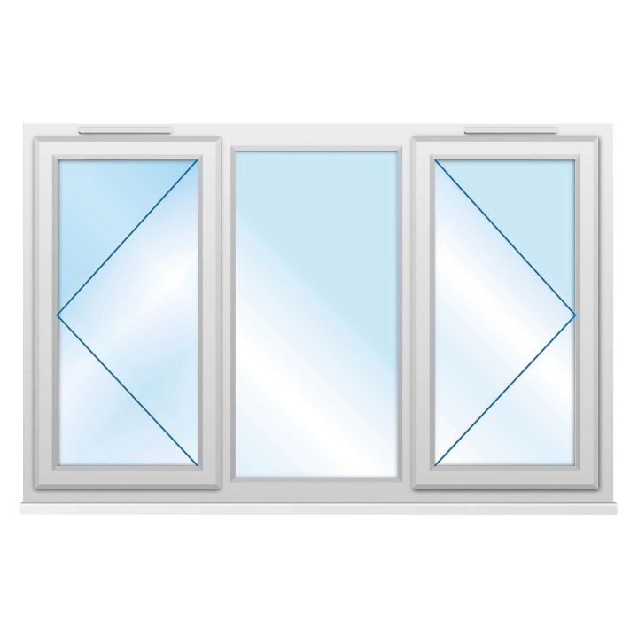 Smart Security Clear Glazed Three Pane uPVC Window