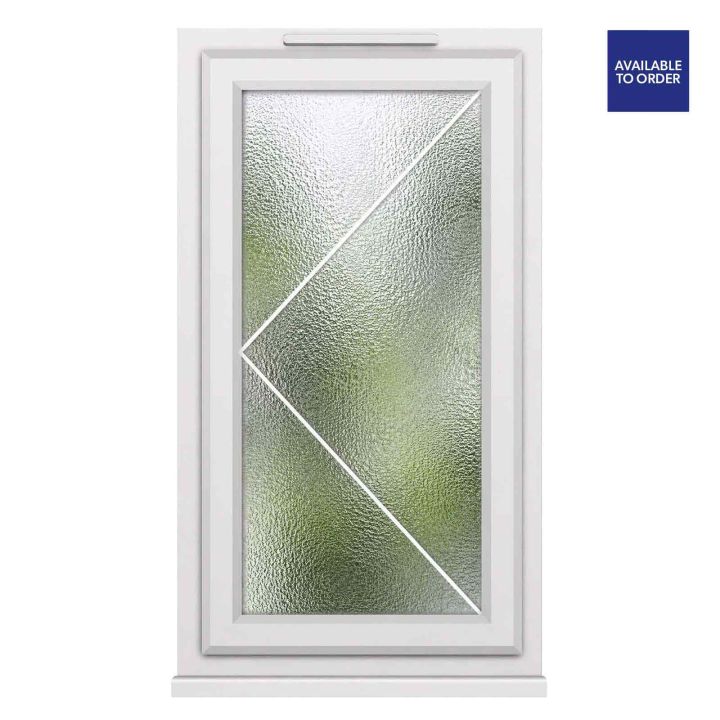 CWG Left Hand Opening Obscure Glazed White uPVC Window