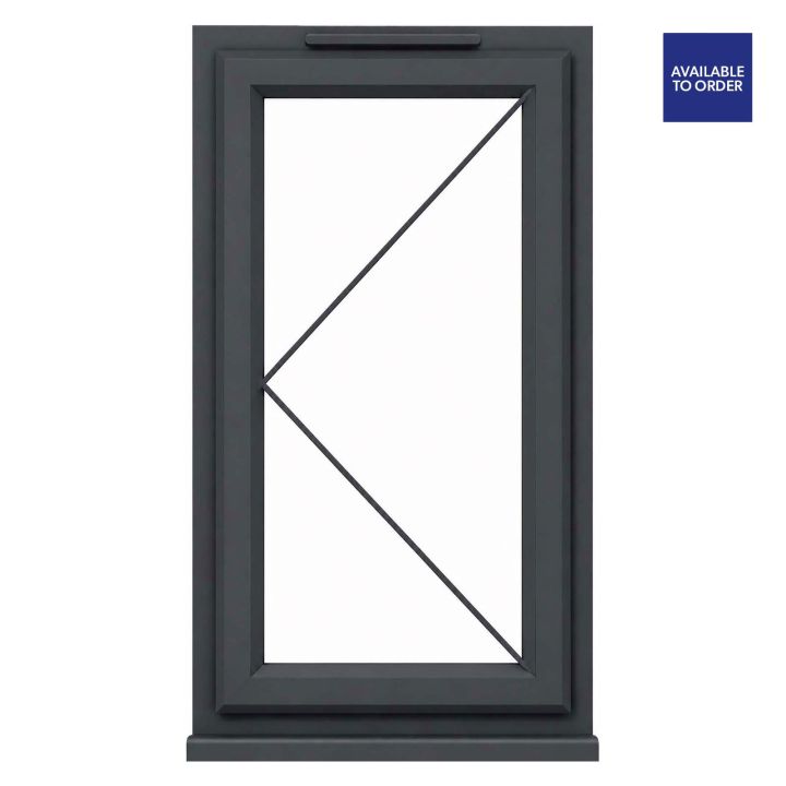 CWG Left Hand Opening Clear Glazed Grey/White uPVC Window