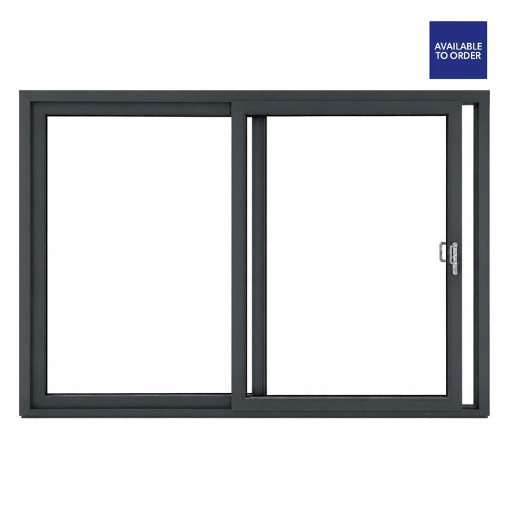 CWG Clear Glazed Right to Left Grey/White uPVC Sliding Patio Door