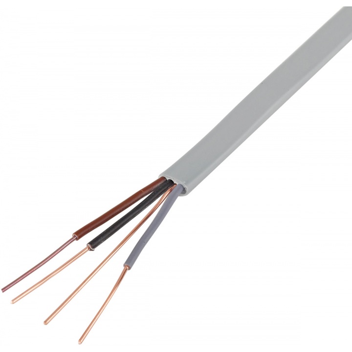 1.5mm 3 Core & Earth Cable Grey 10m