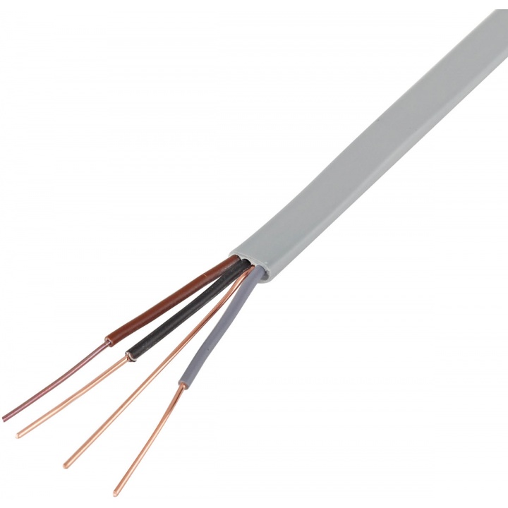 1.5mm 3 Core & Earth Cable Grey 50m