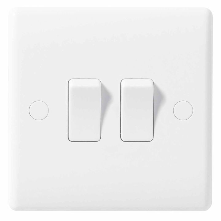 BG Nexus Moulded 2 Gang 2 Way Switch