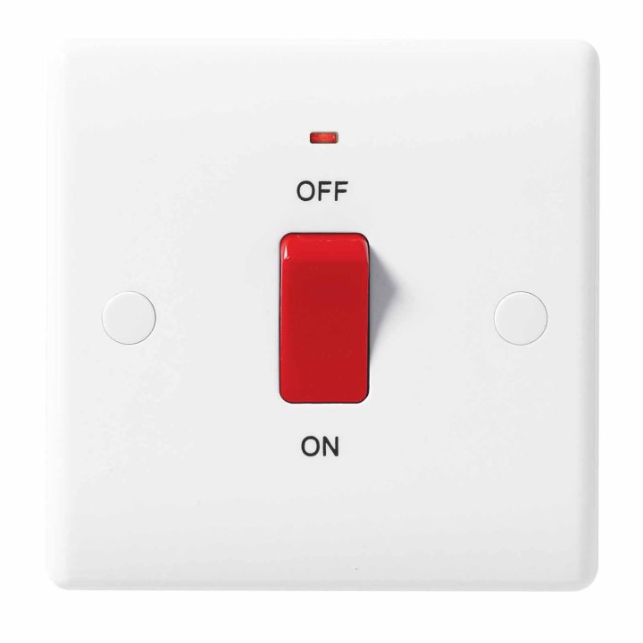 BG Nexus Moulded 45A DPole Switch With Neon