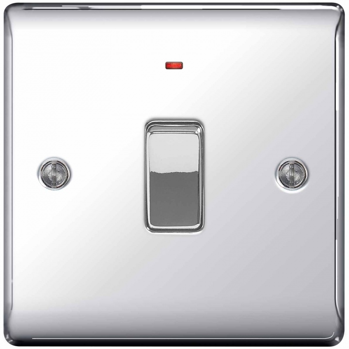 BG Nexus 20A DP Switch With Neon Polished Chrome
