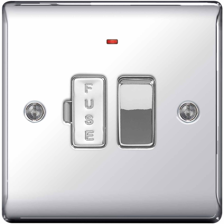 BG Nexus 13A Switched Fused Connection Unit With Neon Polished Chrome