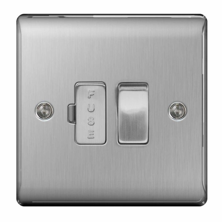 BG Nexus 13A Switched Fused Connection Unit Brushed Steel