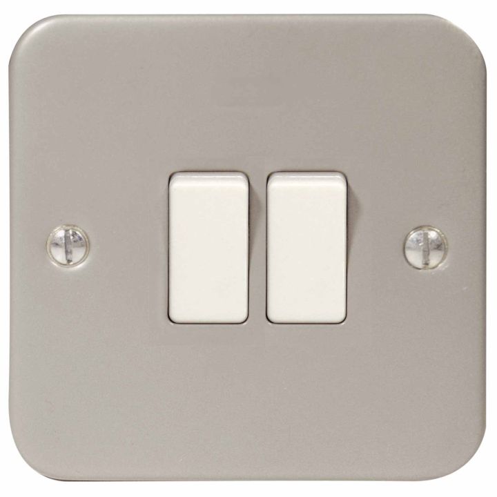 BG Metal Clad 2 Gang 2 Way Switch