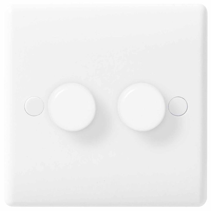 Nexus Moulded 2 Gang 2 Way Push Dimmer