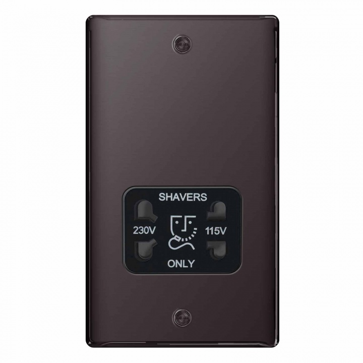 BG Nexus Shaver Socket 115/230V Black Nickel